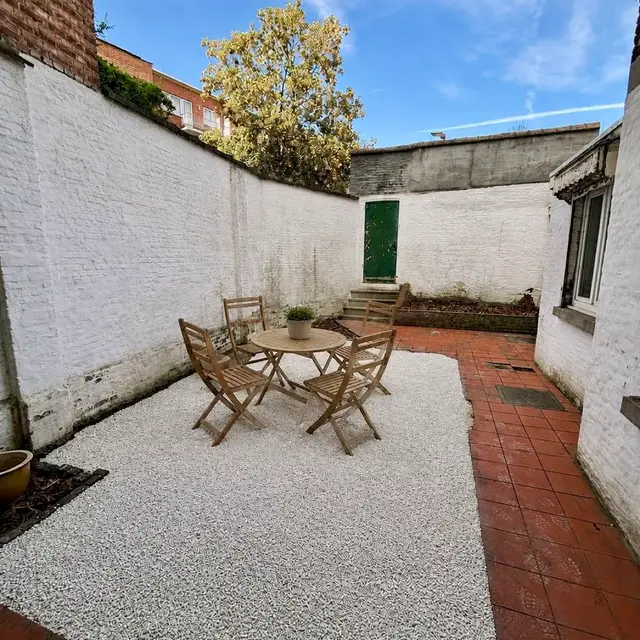 Tuin na de heraanleg in Mechelen